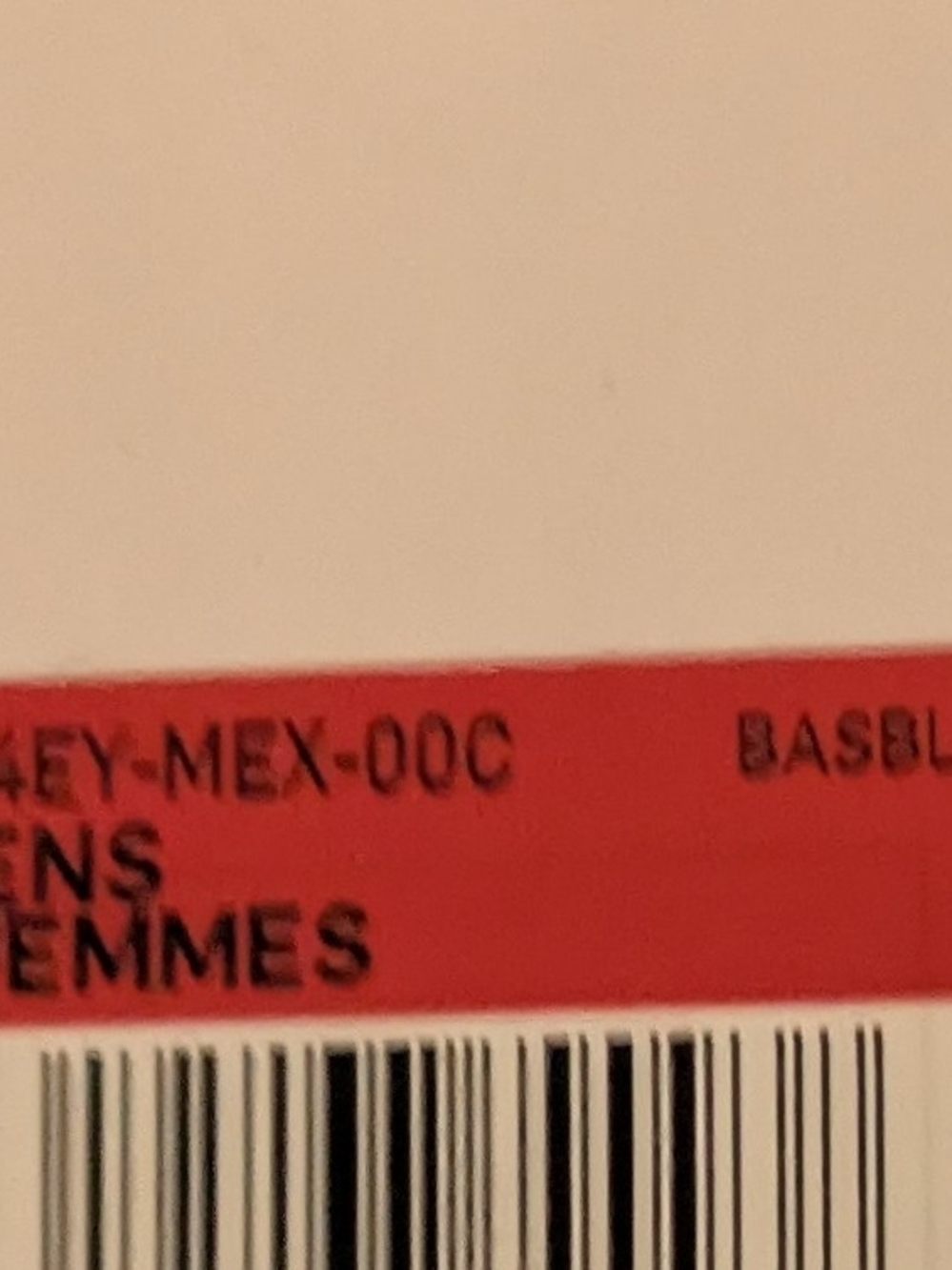 Nike Red and Black Barcode Label Detail - Picture 3 of 5